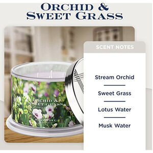 HomeWorx Orchid & Sweet Grass Scented 4-Wick Candle